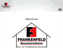 Tablet Screenshot of frankenfeld-bauunternehmen.de